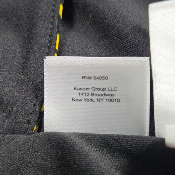 Anne Klein 16 Wrap Style Midi Maxi Dress Yellow Black Abstract Print Elegant - Picture 8 of 14